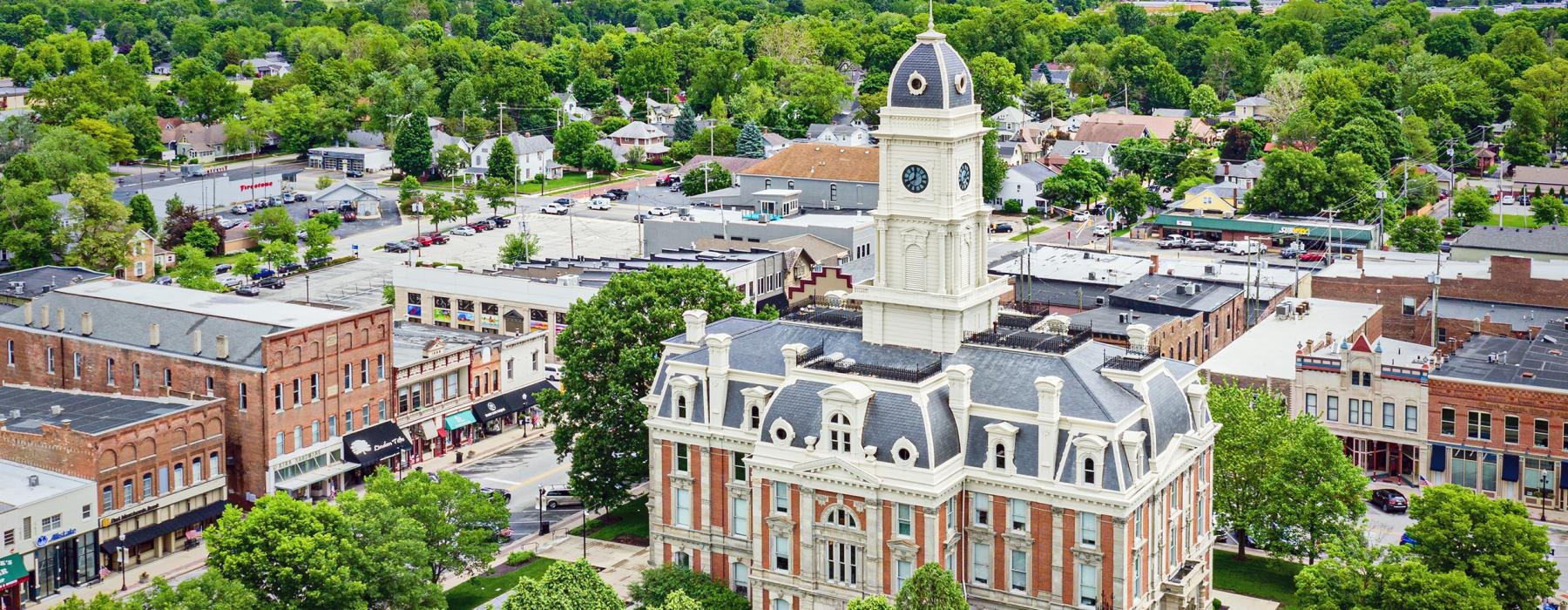 a large building with a clock tower